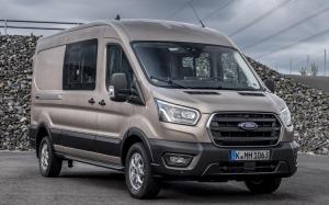 Ford Transit Double-Cab-in-Van EcoBlue Hybrid L2H2 2019 года (WW)